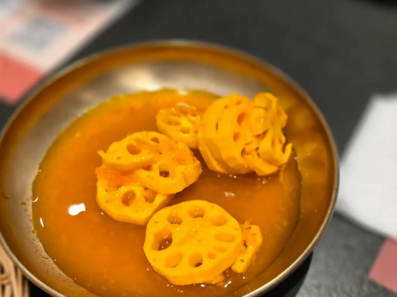 유자 연근 클로즈업