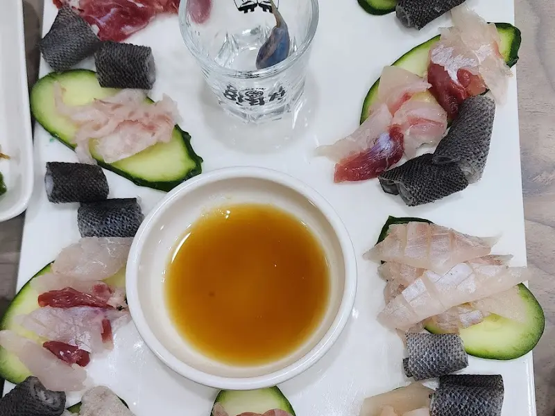 신선한 쥐치회 한 상