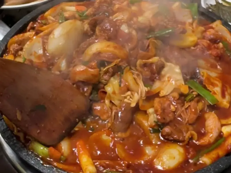 지글지글 익어가는 오리 불고기