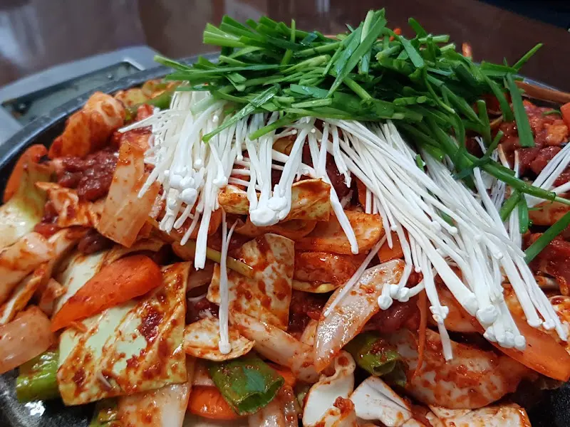 오리 불고기 근접 샷