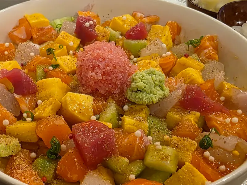 지라시 덮밥 비주얼