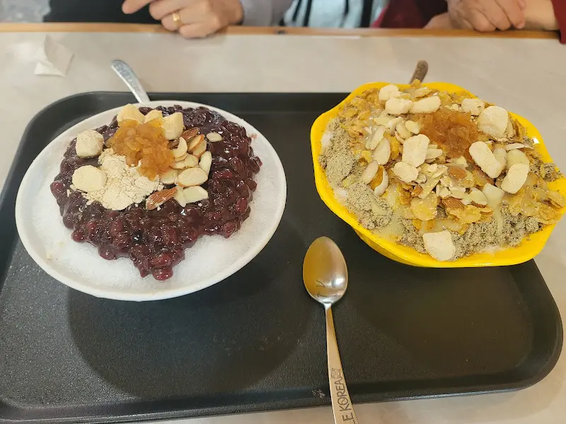 팥빙수와 콩빙수 투샷