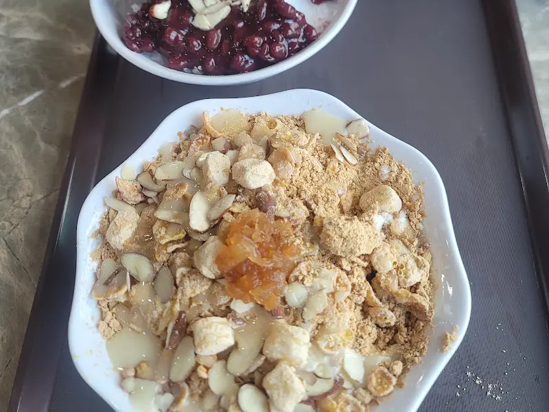 콩빙수 디테일 샷