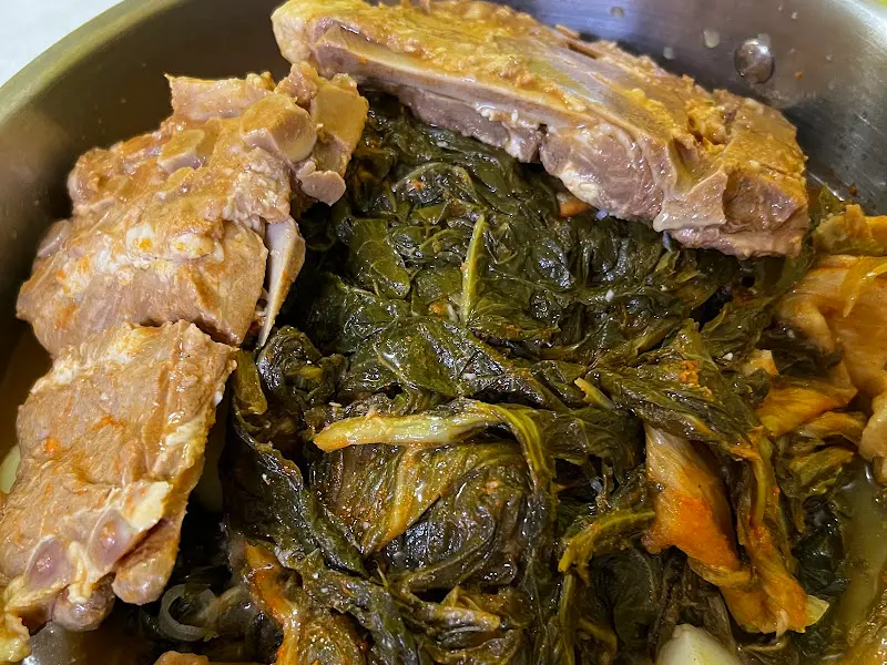 묵은지와 살코기