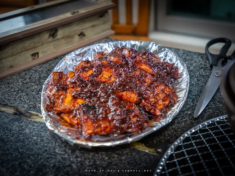 펜션에서 구워먹은 흑돼지 양념구이