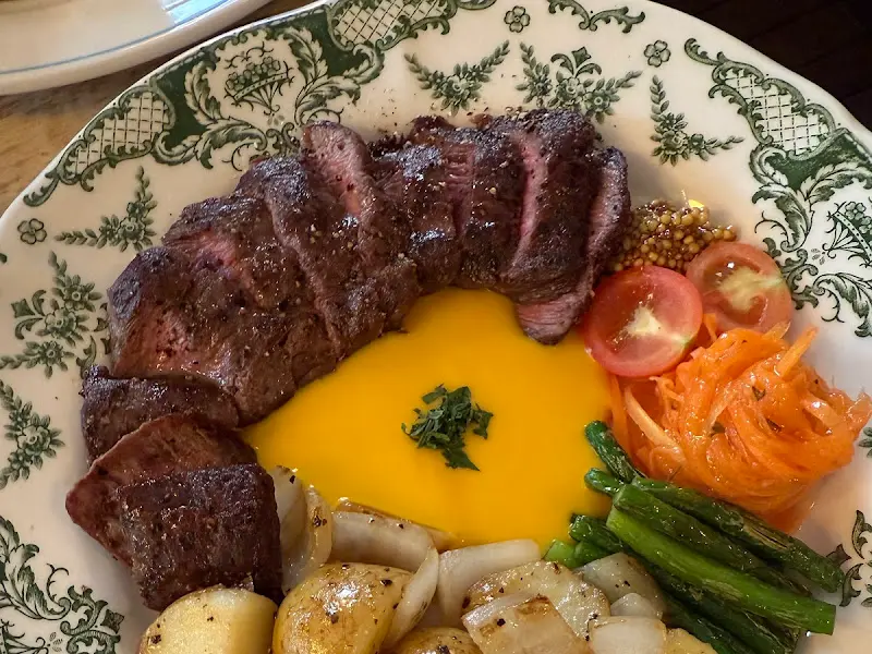 오리 스테이크 누룽지 리조또