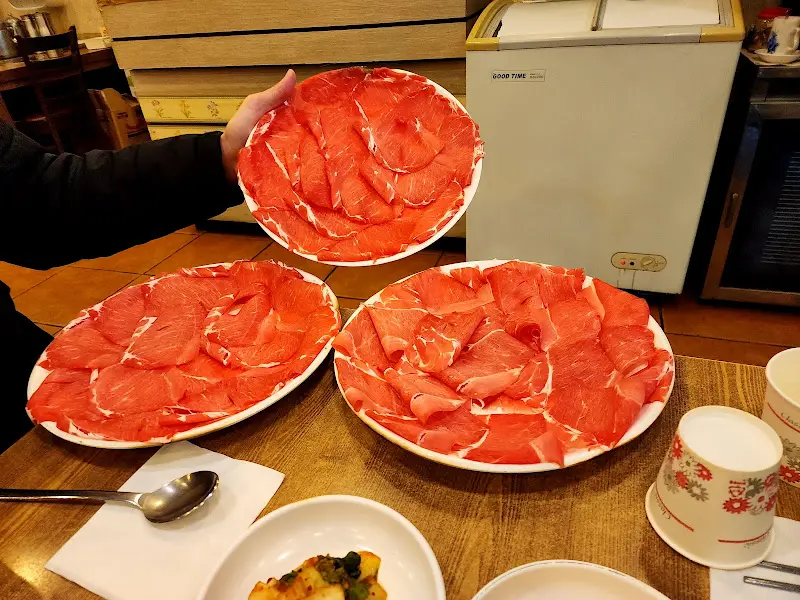 장수회관 등심샤브샤브 등심 클로즈업