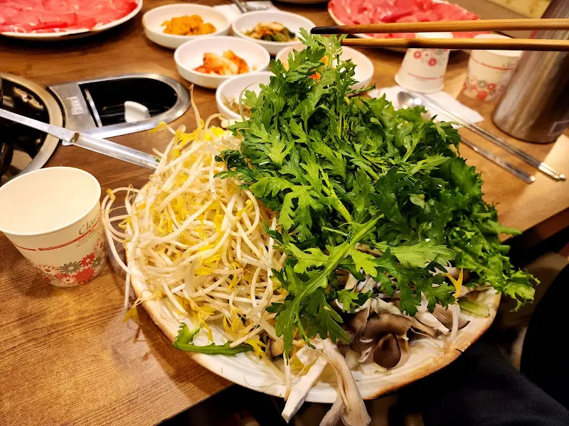 장수회관 샤브샤브 야채