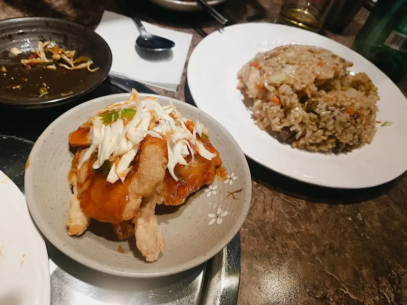 유린기와 볶음밥