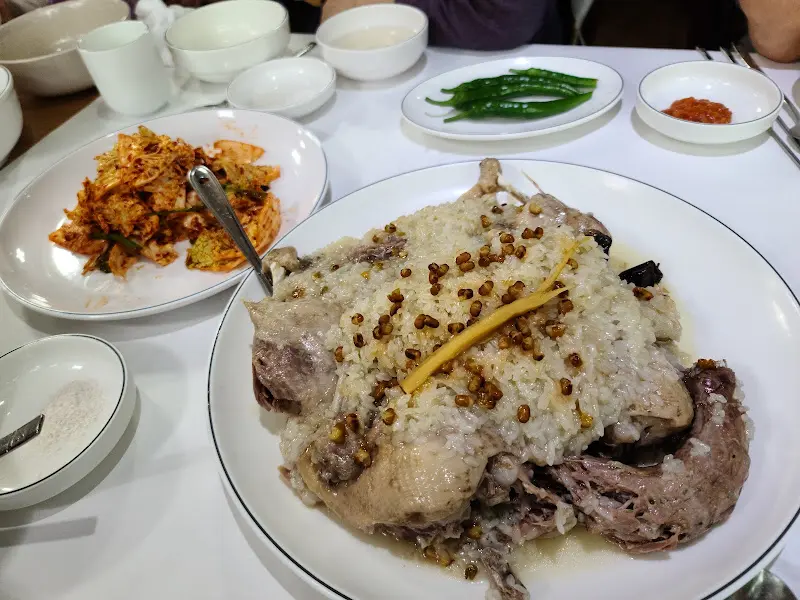 오리백숙 한 상 차림