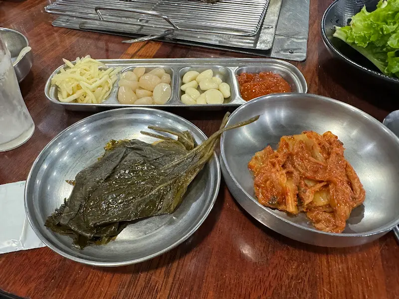 장어와 곁들여 먹는 밑반찬