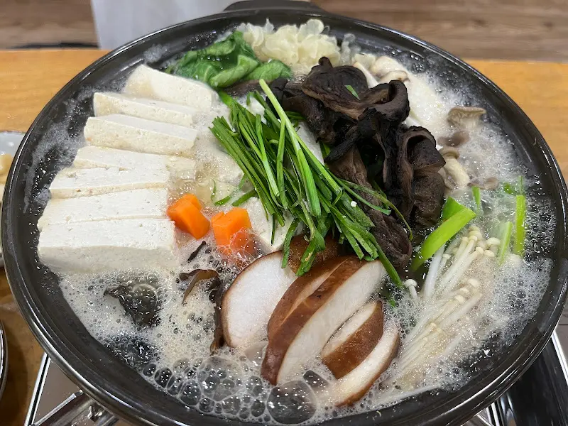 능이버섯 두부전골 근접샷