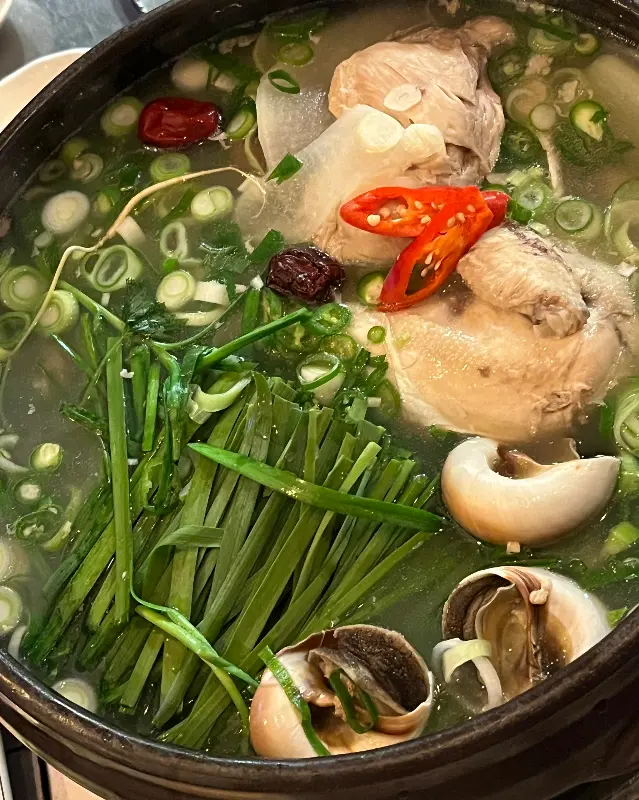 닭골뱅이탕 근접샷