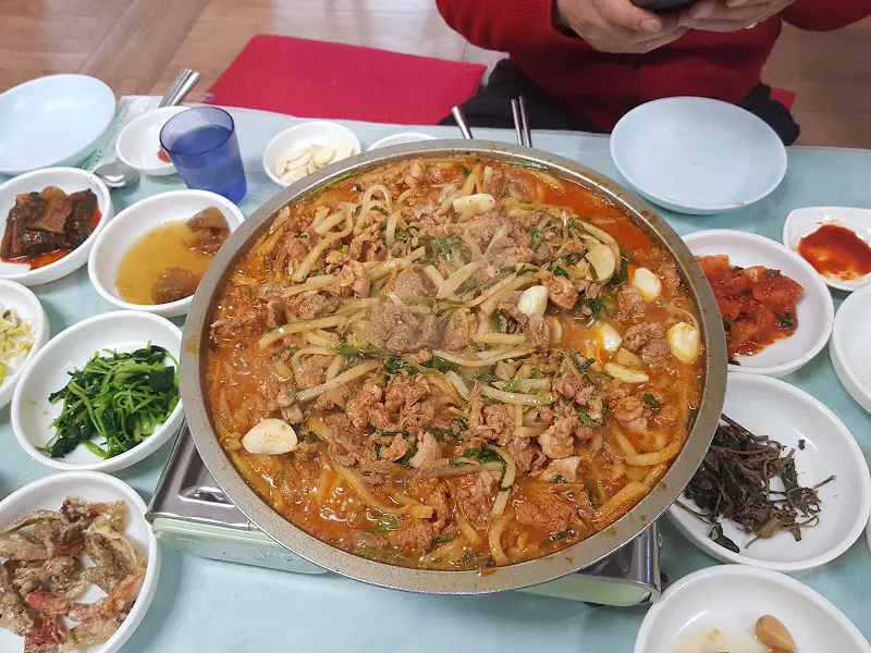 오리 불고기 상차림