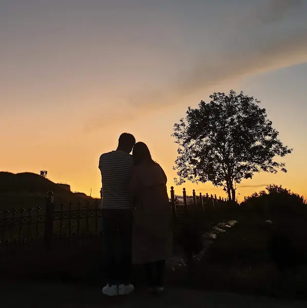 강진의 아름다운 노을