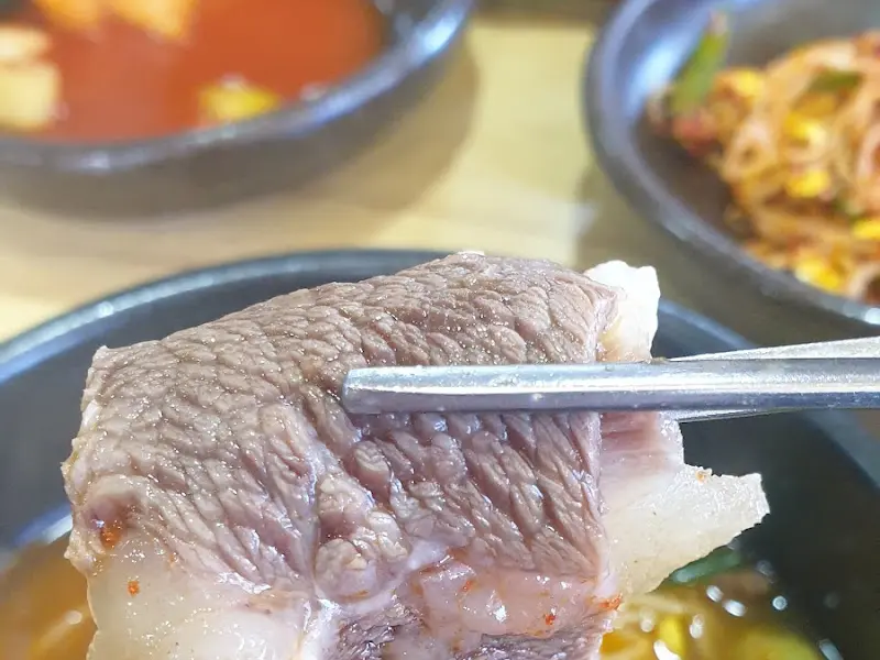 소머리 고기 클로즈업