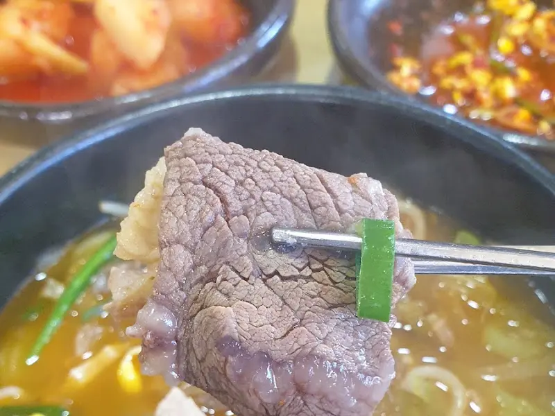 또 다른 소머리 고기 클로즈업