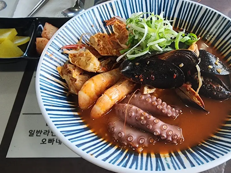 해물라면 비주얼 쇼크