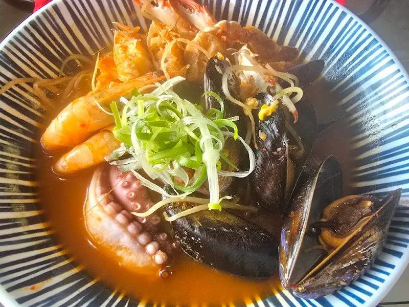 해물라면 클로즈업