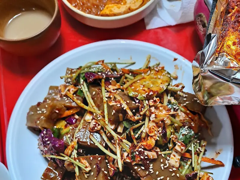 도토리묵과 막걸리