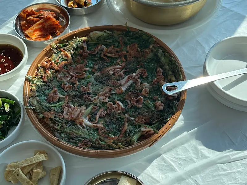 오징어 파전 클로즈업