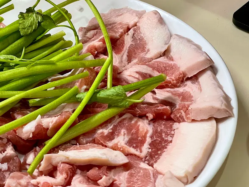 소금구이 모둠 접사