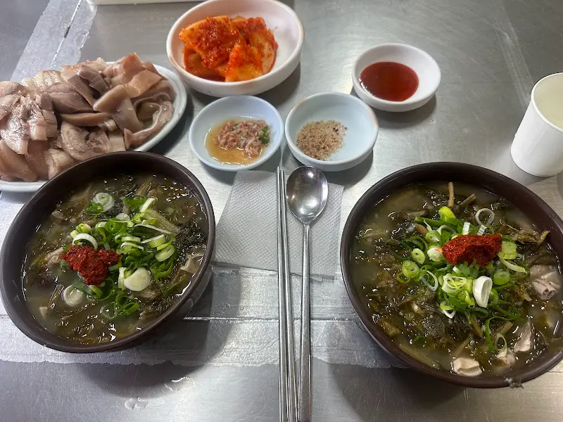 순대국밥 한 상 차림