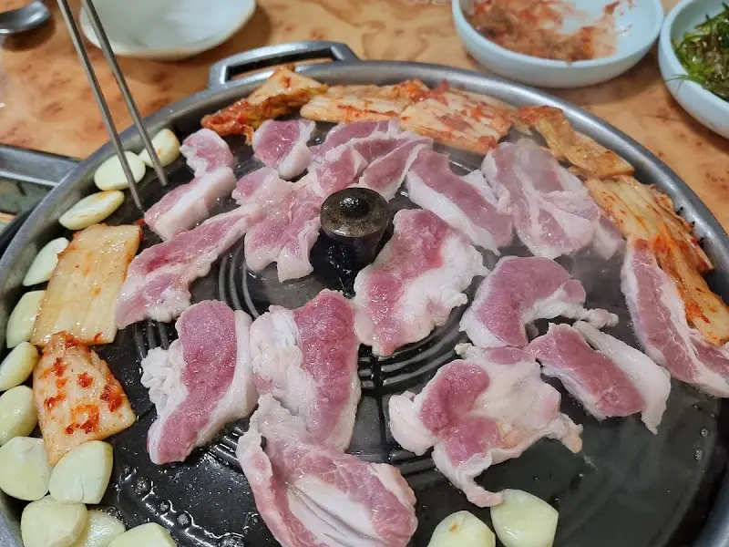 가브리살 굽는 모습