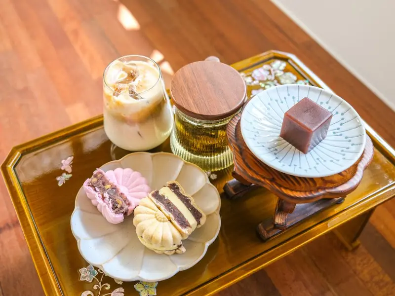 쌀라떼와 모나카