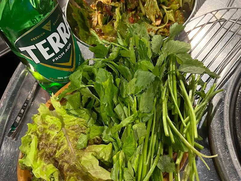 신선한 쌈 채소