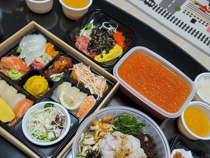 물회와 도시락 세트