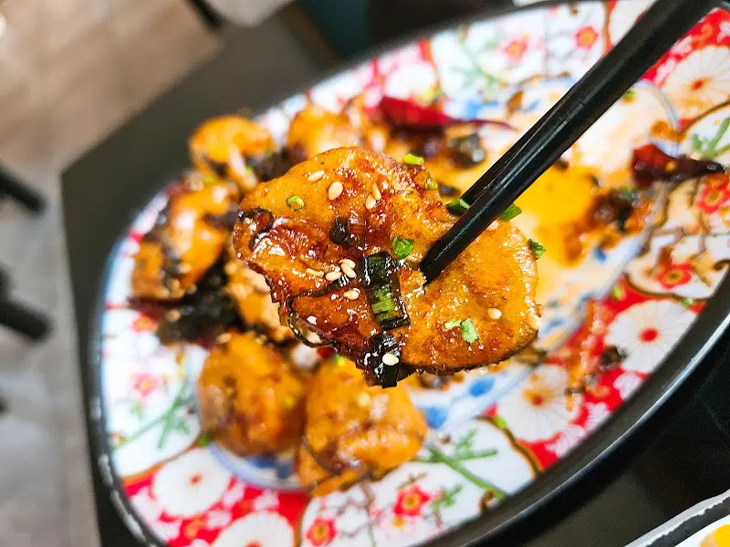 가지튀김 클로즈업