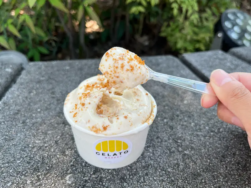 스푼 위에 올려진 젤라또