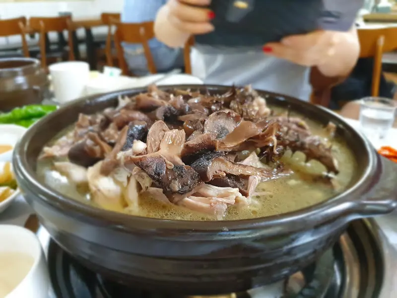 능이백숙 항공샷