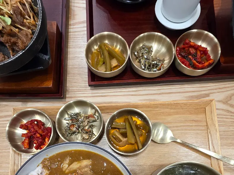 다양한 밑반찬 클로즈업