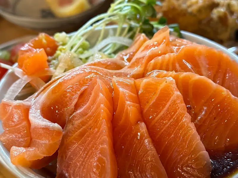 신선함이 느껴지는 연어 오반자이
