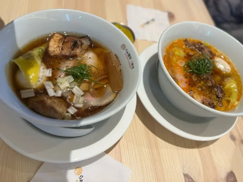 쇼유라멘과 탄탄멘의 조화