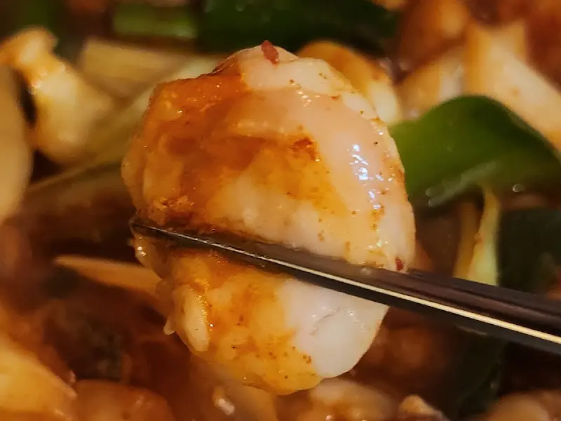 젓가락으로 집은 낙지