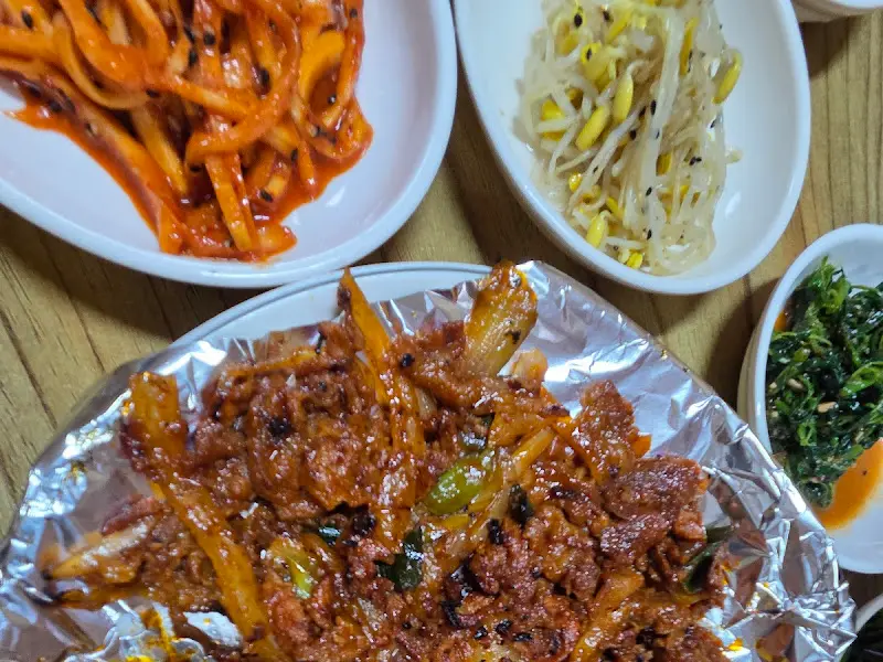 돼지 석쇠구이 클로즈업