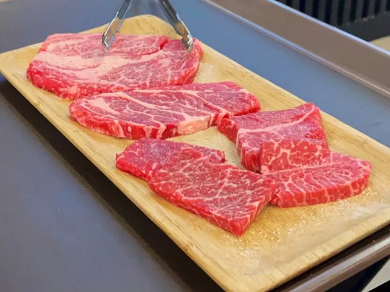 환상적인 마블링의 소고기