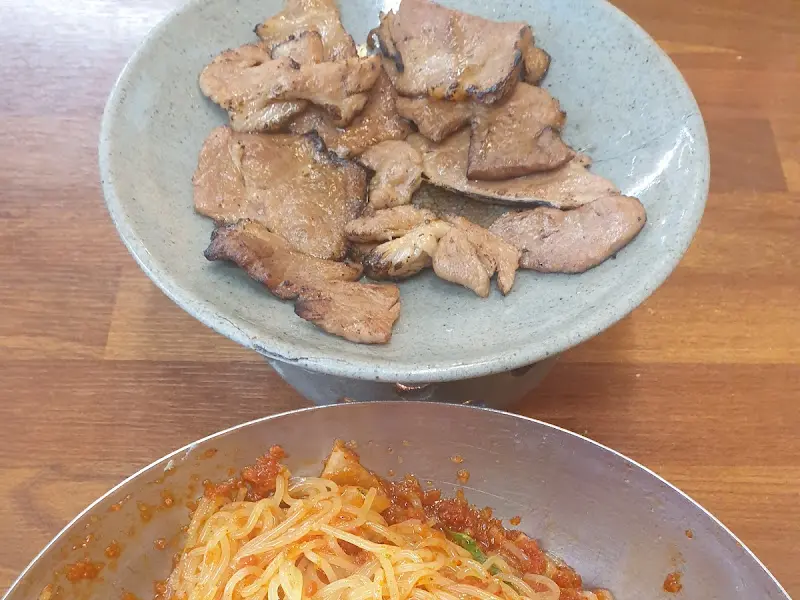 석쇠불고기의 클로즈업 샷