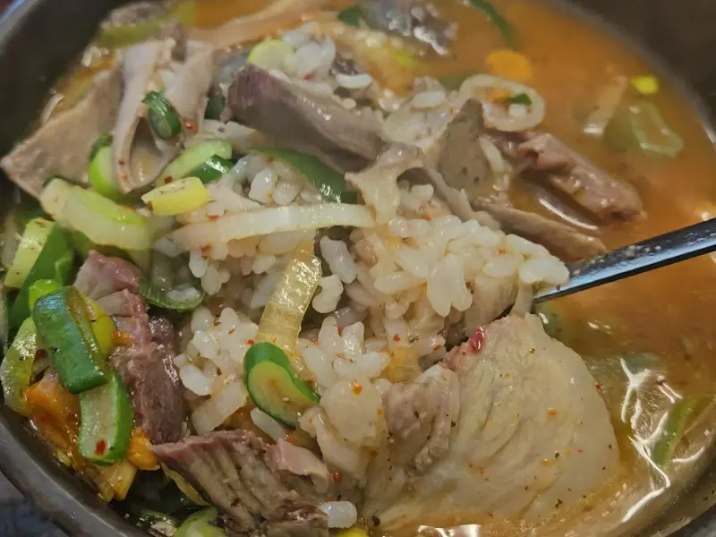 이화찹쌀순대 순대국 속 내용물