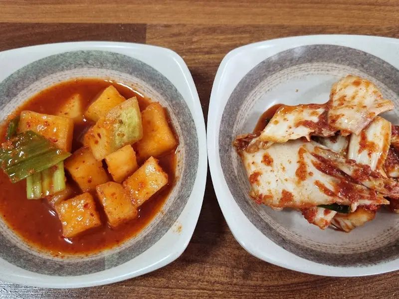 김치와 깍두기 클로즈업