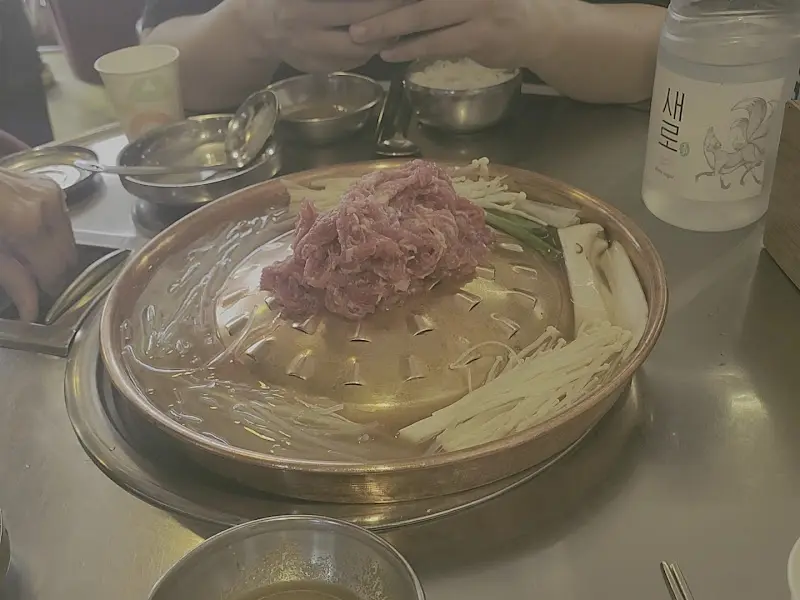 불고기 익기 전