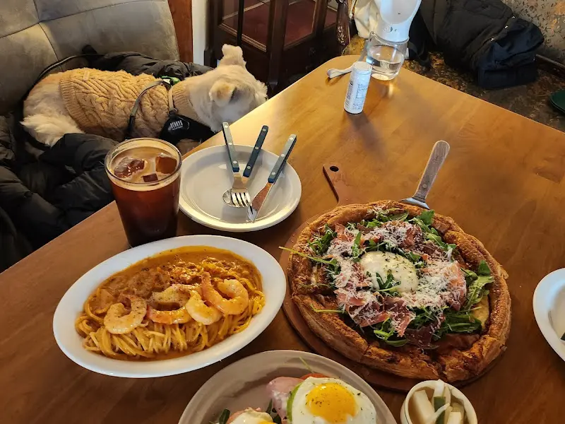 강아지와 함께 브런치