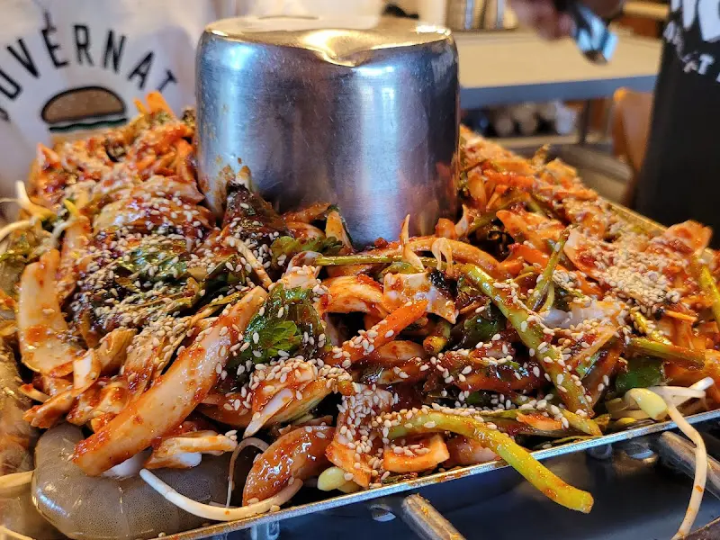 산낙지 철판 볶음밥