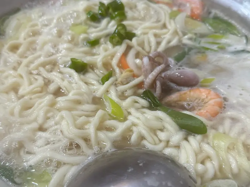 해물칼국수의 비주얼