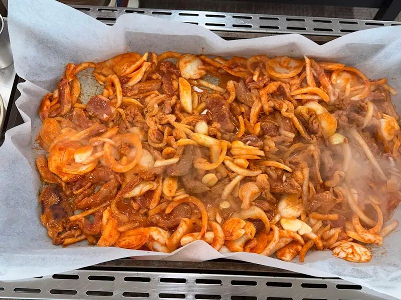 오리주물럭 익어가는 모습