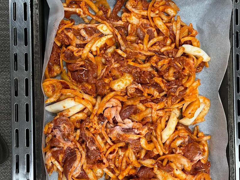 오리주물럭 완성된 모습