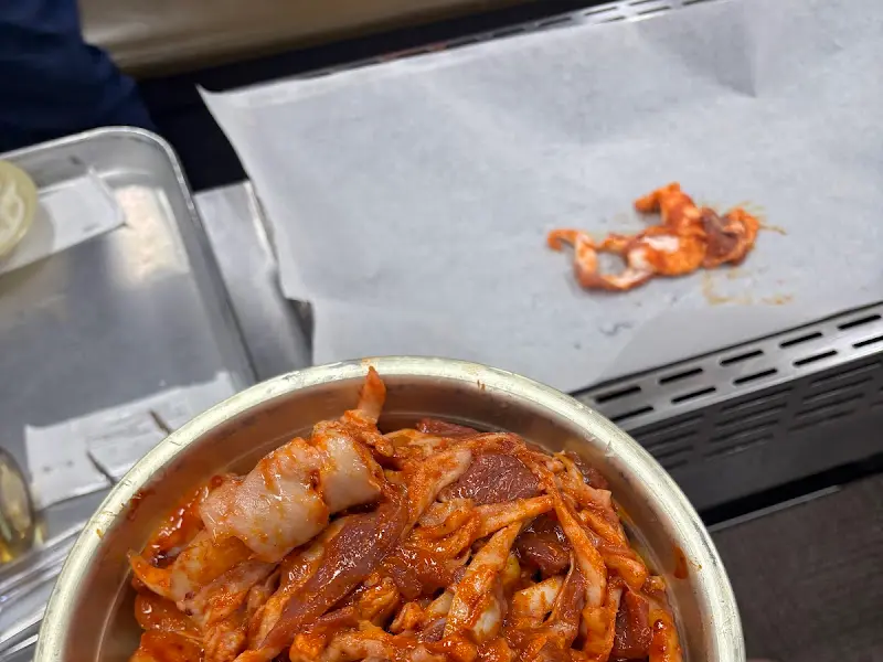 오리주물럭 굽기 시작